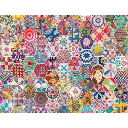 Springbok Crazy Quilts - 500 Piece Jigsaw Puzzle for Adults - Unique Cut Pieces