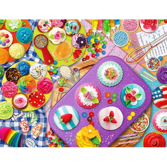 Springbok 500 Piece Cupcake Chaos Jigsaw Puzzle for Adults and Family