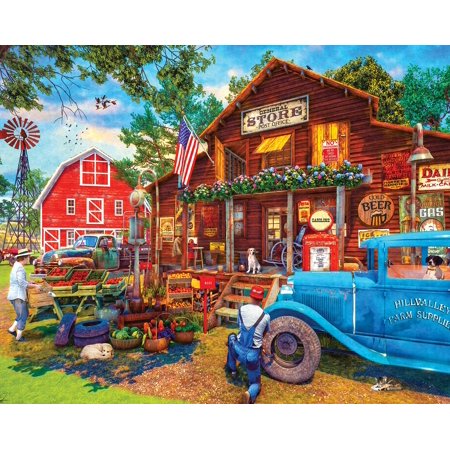 Springbok Farm Country Supply Store - 1500 Piece Jigsaw Puzzle - Made in USA - Unique Cut Pieces