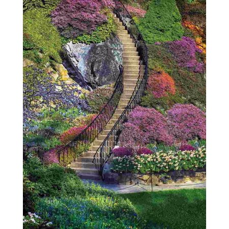 Springbok 500 Piece Garden Stairway Jigsaw Puzzle for Adults - Made in USA