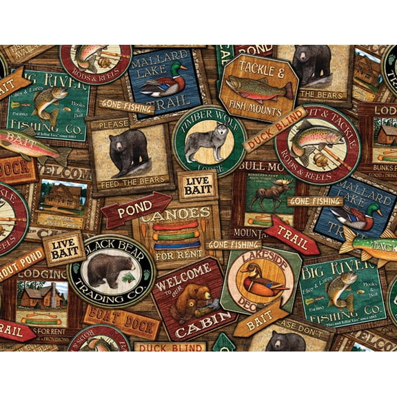 Springbok 500 Piece Lodge Signs Jigsaw Puzzle for Adults