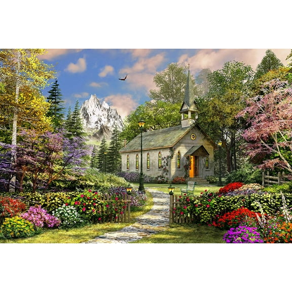 Springbok 500 Piece Mountain View Chapel Jigsaw Puzzle for Adults