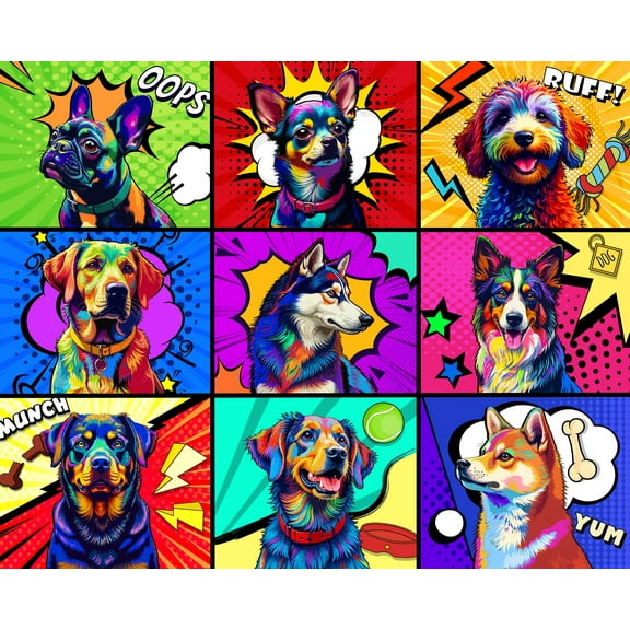 Springbok 1000 Piece Pop Art Pups Jigsaw Puzzle for Adults