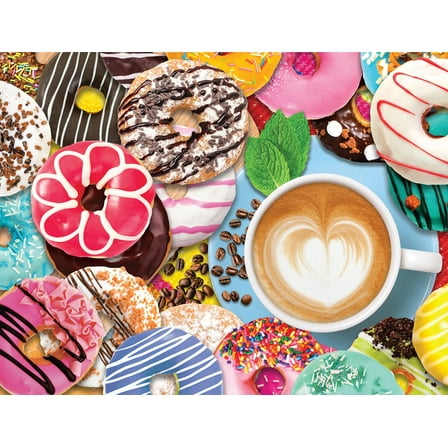 Springbok 500 Piece Donuts N' Coffee Jigsaw Puzzle for Adults - Made in USA