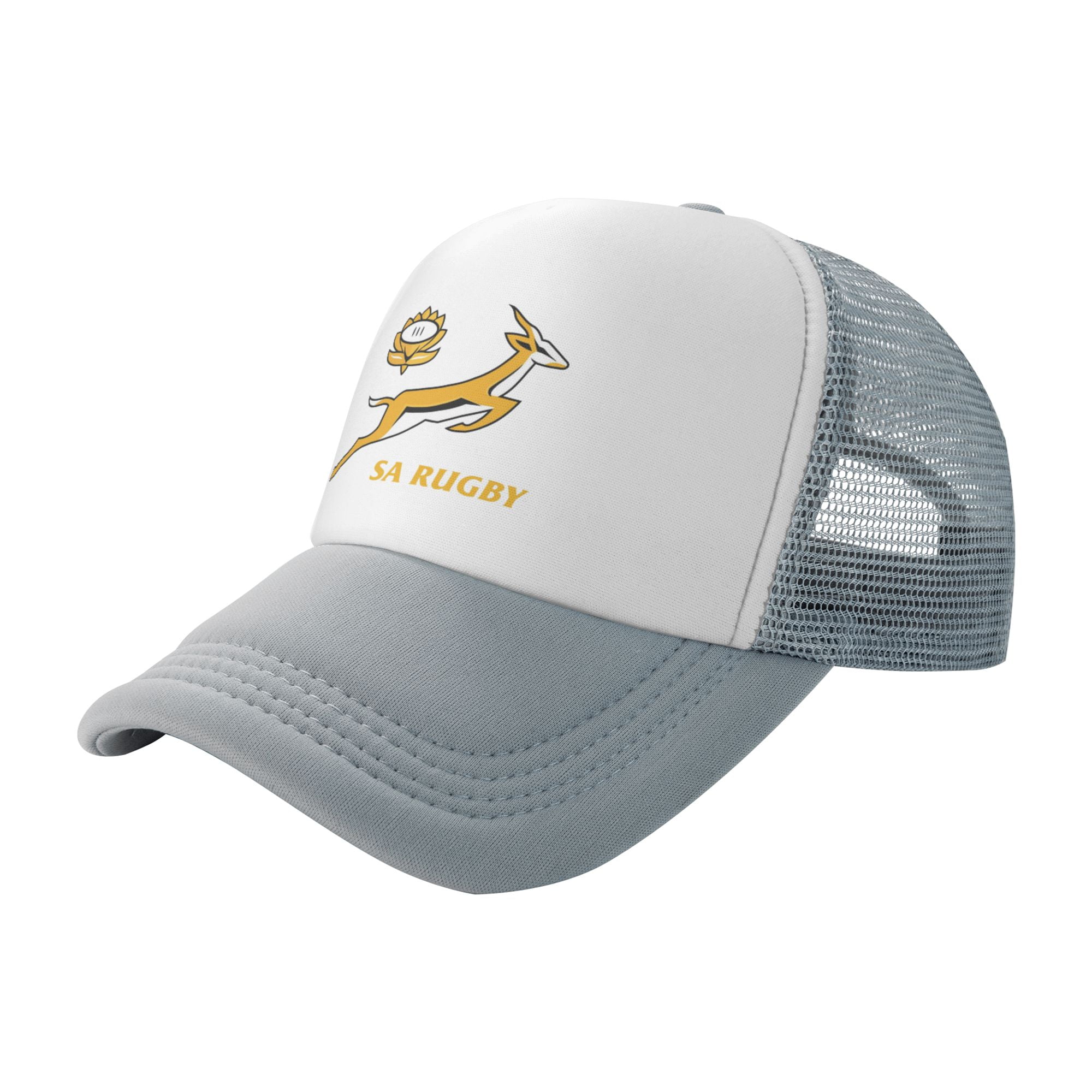Springbok Rugby South Africa Trucker Hats Gray One Size Adjustable Snapback Hat