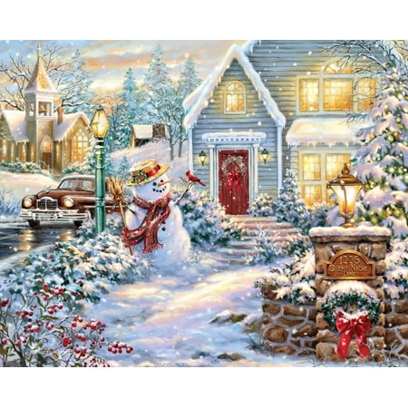Springbok 1000 Piece Silent Night Lane Jigsaw Puzzle for Adults - Made Domestically