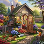 Springbok The Garden Shed 500 Piece Square Jigsaw Puzzle for Adults - Poster Now Included