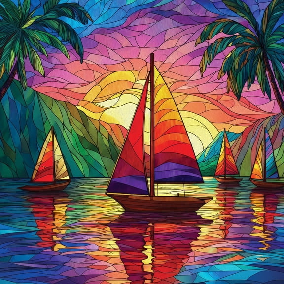Springbok Tropical Sailing 500 Piece Square Jigsaw Puzzle for Adults - Poster Now Included