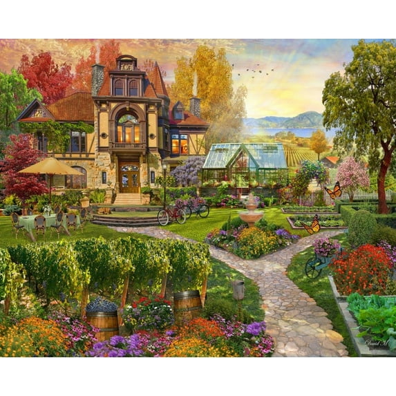 Springbok 500 Piece Vineyard Retreat Jigsaw Puzzle for Adults - Made in USA