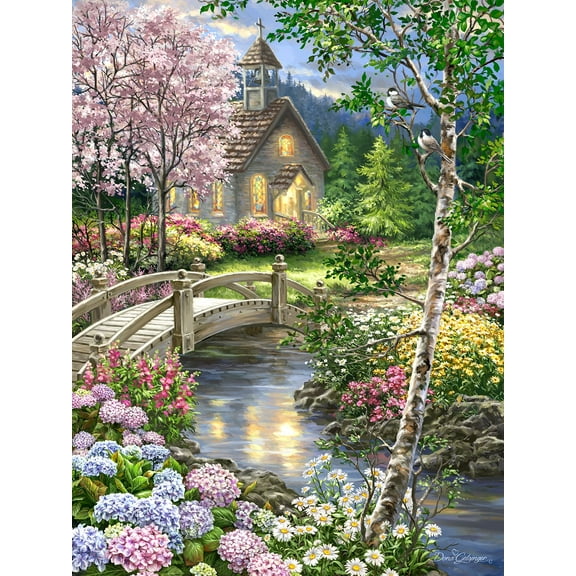 Springbok's 100 Piece Jigsaw Puzzle Spring Chapel - Made in USA