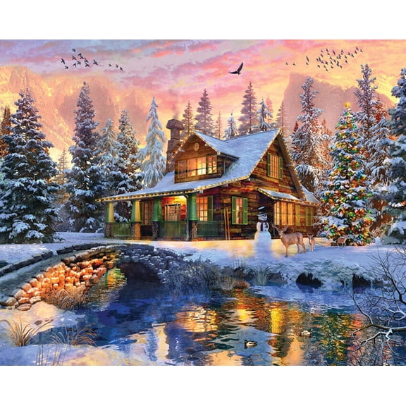 Springbok 1000 Piece Rocky Mountain Christmas Jigsaw Puzzle for Adults
