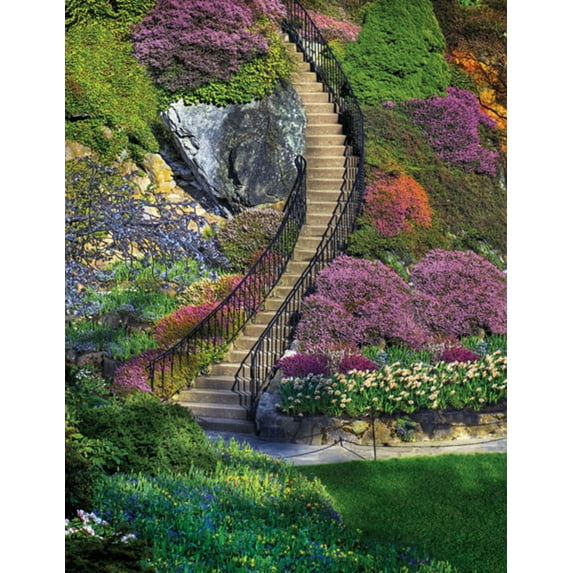 Springbok's 350 Piece Jigsaw Puzzle Garden Stairway - Made in USA