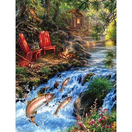 Springbok 500 Piece The Fishing Hole Jigsaw Puzzle for Adults - Made in USA