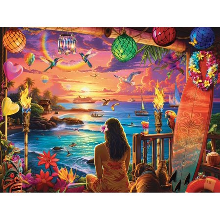 Springbok 1000 Piece Hawaiian Oasis Jigsaw Puzzle for Adults - Made in USA