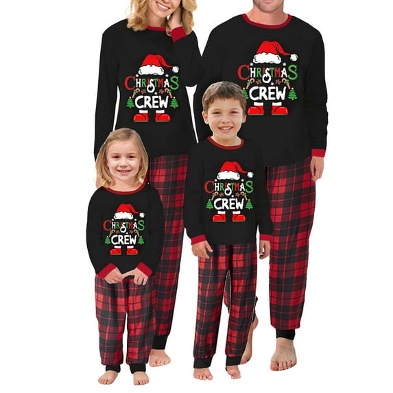 Springcmy Family Matching Christmas Pajamas Sets Cotton Christmas Matching pjs Jammies for Family Couples Kids Xmas Sleepwear Set