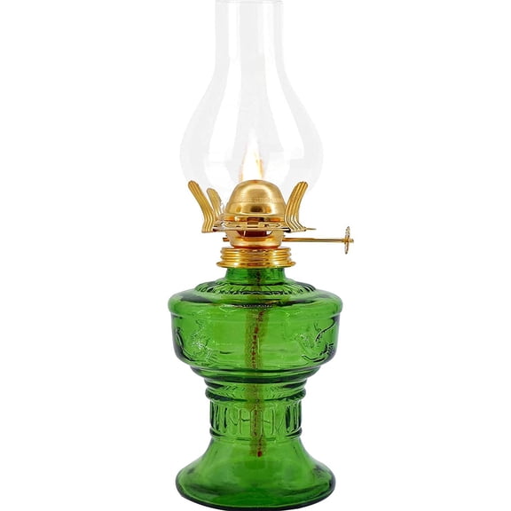 Springcmy Kerosene Oil Lamp Vintage Glass Hurricane Lamps Lantern for Indoor Lighting Decoration Outdoor Camping
