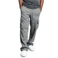 thumbnail image 1 of Springcmy Mens Urban Straight Leg Jogger Fleece Cargo Pocket Sweat Pants, 1 of 7