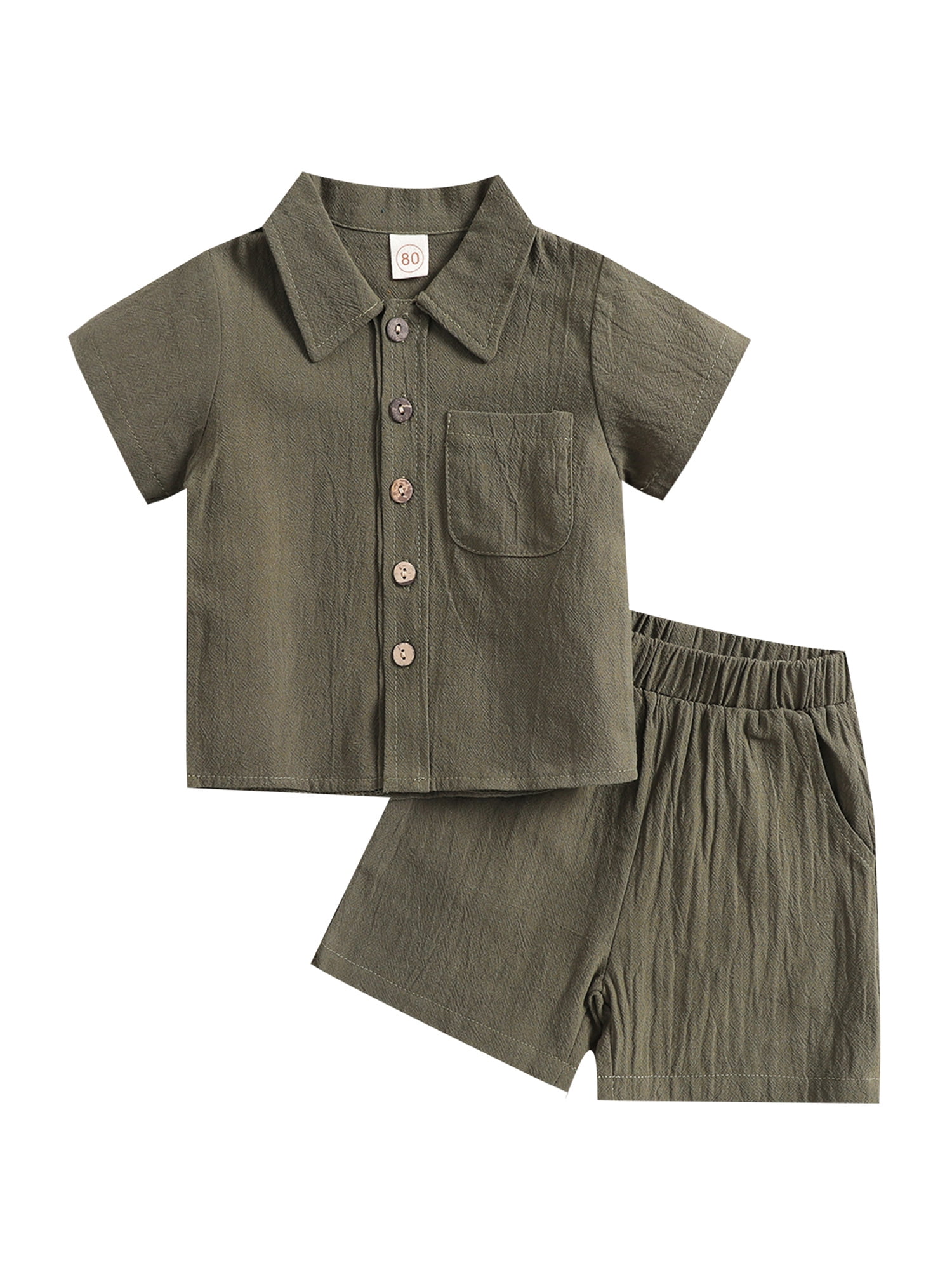 Baby boy green button down shirt 2025