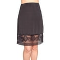 thumbnail image 1 of Springcmy Women Knee Length Underskirt Double Lace Skirt Extender Half Slip, 1 of 5