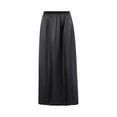 thumbnail image 1 of Springcmy Women's Satin Half Slips Underskirt Elastic Waist Trim Lace Long Half Slips Skirt for Under Dress Slip, 1 of 5