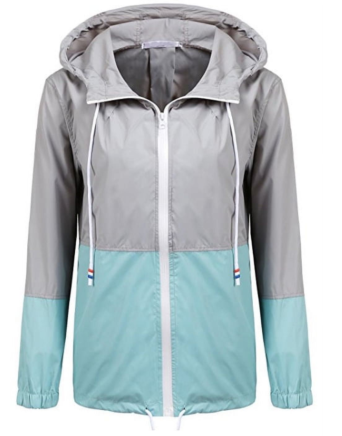 Springcmy Women´s Waterproof Raincoat Outdoor Hooded Rain Jacket Windbreaker - image 1 of 3