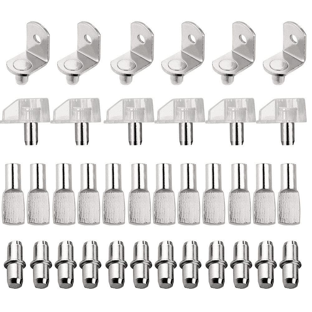 Springcorner 100 PCS Stainless Steel Shelf Pins, Bookshelf Pegs for