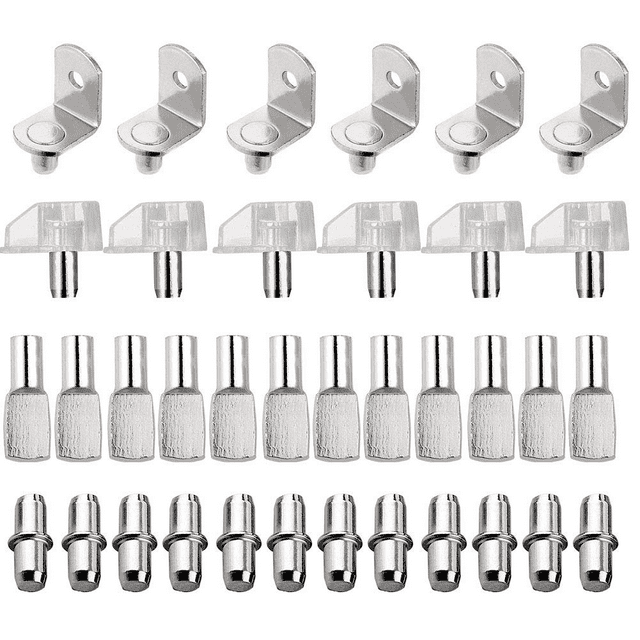 Springcorner 100 PCS Stainless Steel Shelf Pins, Bookshelf Pegs for