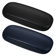 Springcorner 2 Pack Hard Shell Glasses Case, Portable Eyeglasses Case for Women Men(Navy and Black)