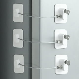 Guardianite Premium Refrigerator Lock Fridge Freezer Security Black with  Built-in Keyed Lock
