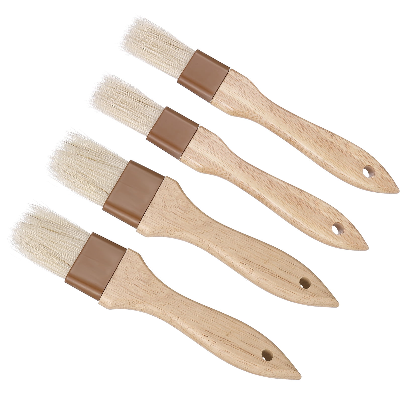 Springcorner 4 Pieces Basting Oil Brush, Pastry Brushes with Boar Bristles and Beech Hardwood
