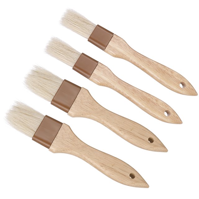 Springcorner 4 Pieces Basting Oil Brush, Pastry Brushes with Boar