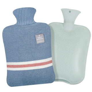 2 Pcs Hot Water Bottle, Hot Water Bag Classic Plastic Cute Hot Water Bottle  for Kids Adults 