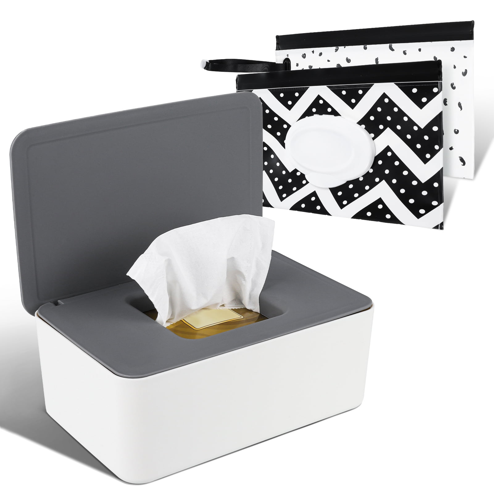 Springcorner Refillable Baby Wipe Case,Baby Wipes Dispenser,Baby Wipe