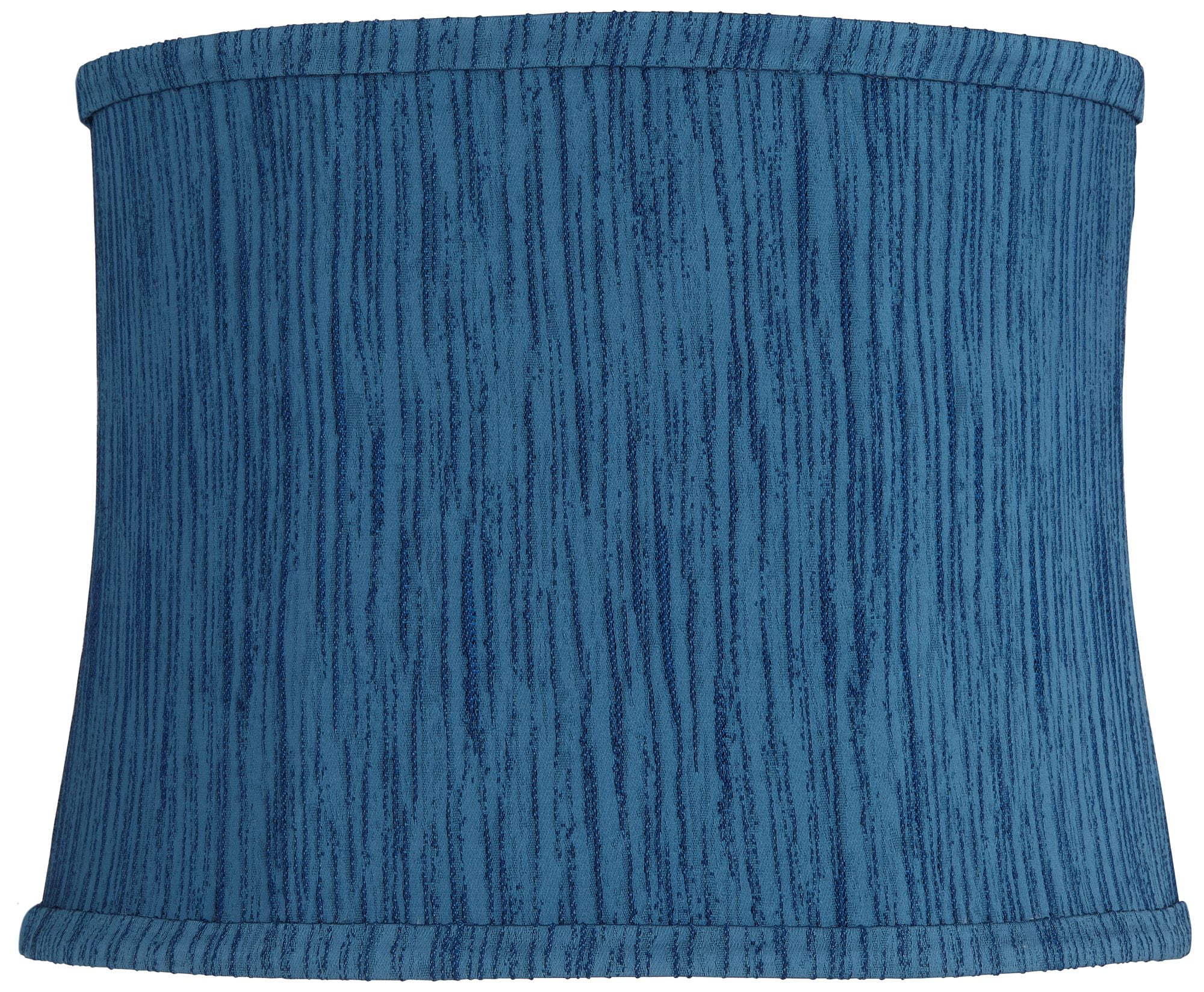 Kensing Blue Polished Brass Drum Lamp Shade