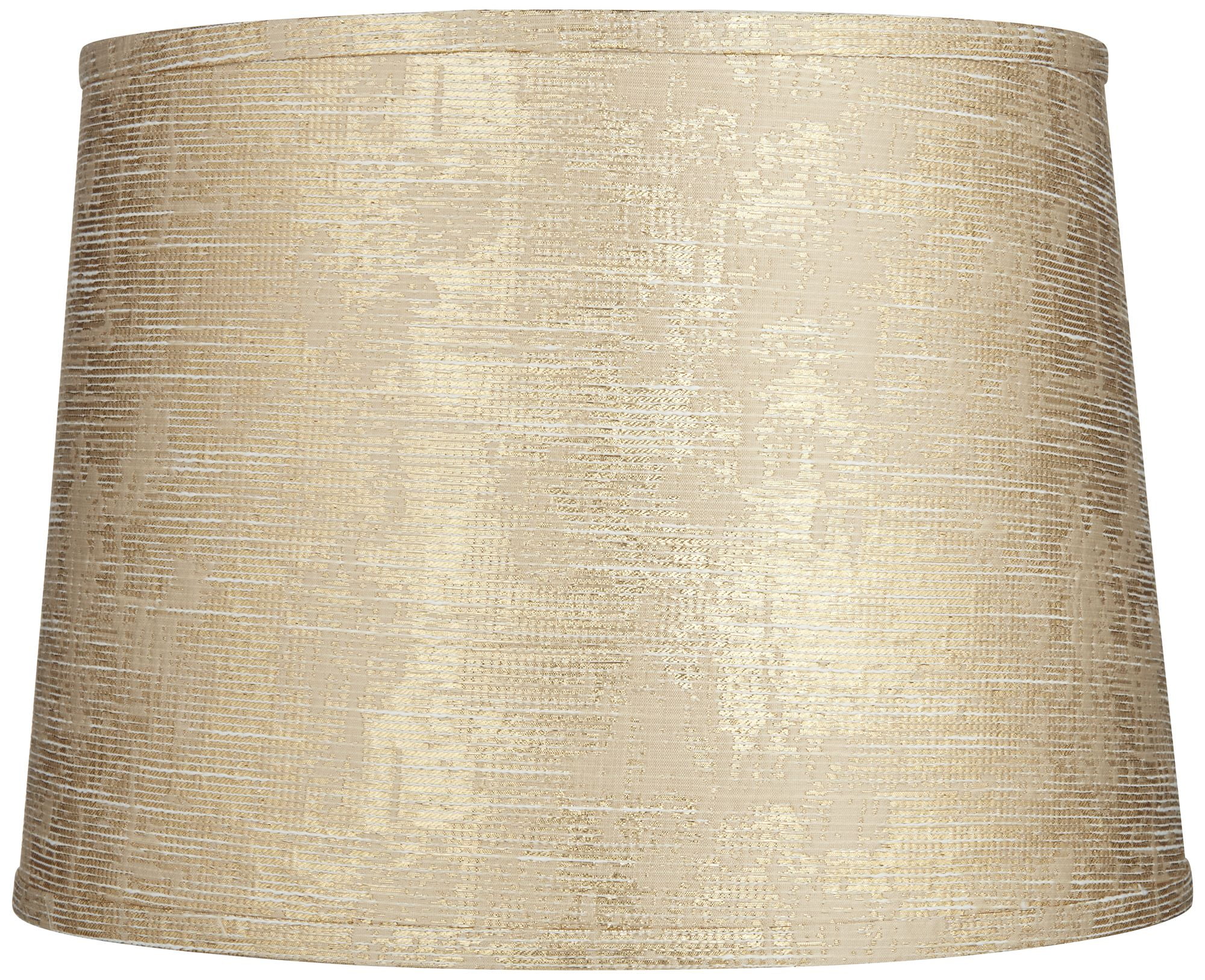 Springcrest 13" Top x 15" Bottom x 11" High x 11" Slant Print Lamp Shade Replacement Medium Gold Tapered Spider Harp Finial