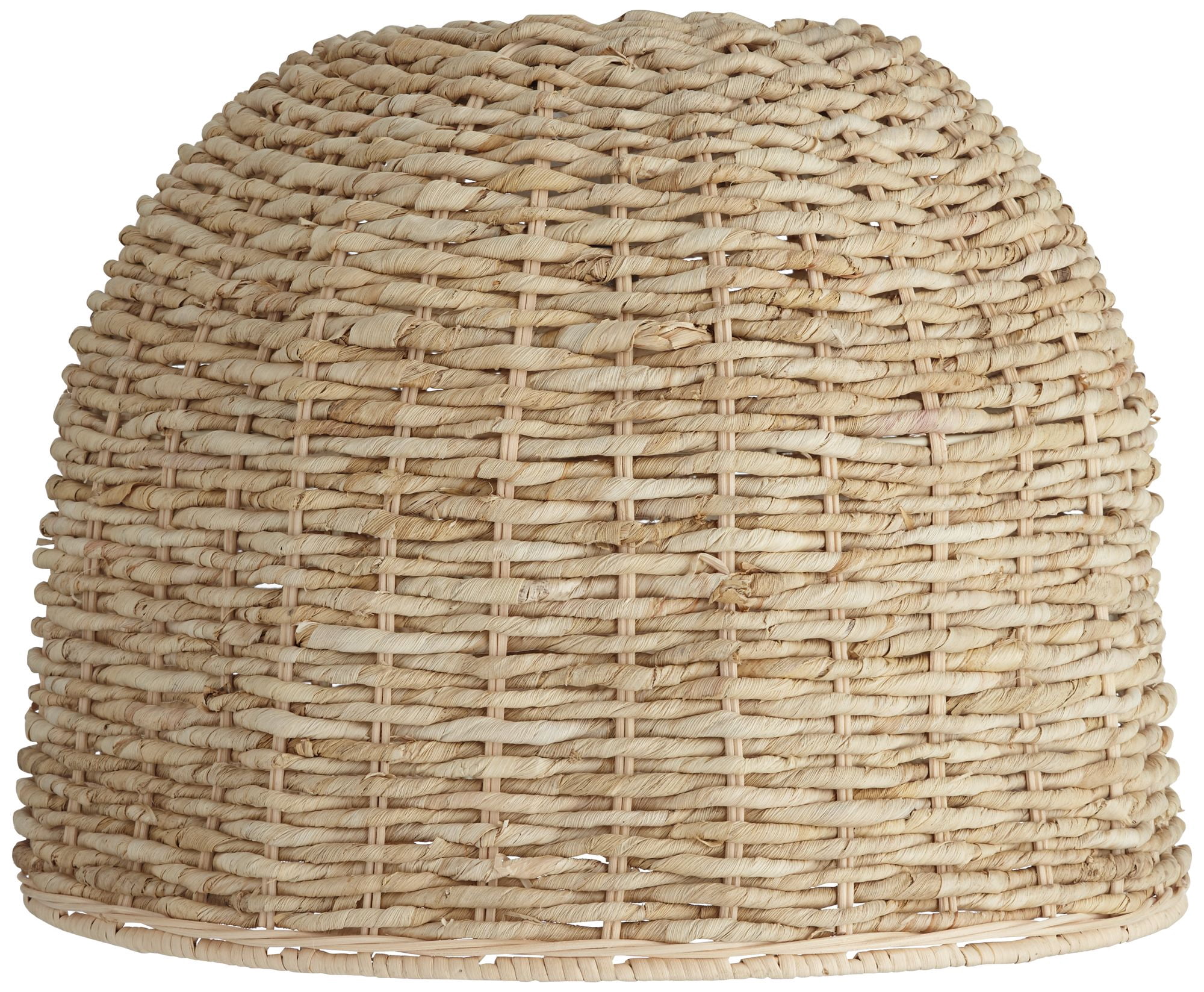 Springcrest 5" Top x 16" Bottom x 12" High x Lamp Shade Replacement Medium Drum Round Coastal Tropical Woven Husk Harp Finial