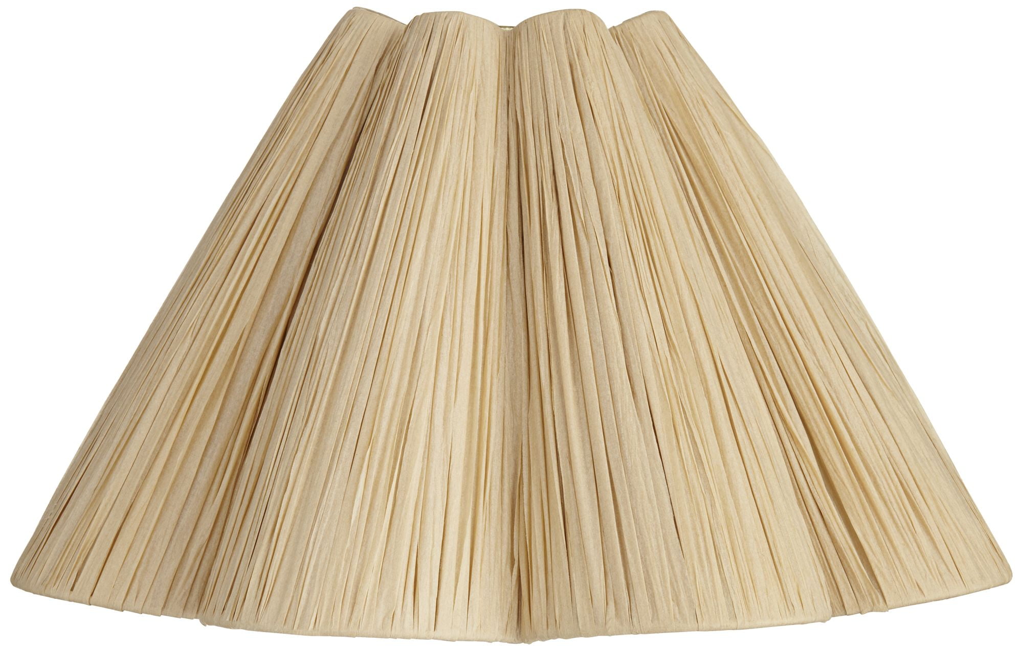 Springcrest 6" Top x 18" Bottom x 10" High x 10" Slant Lamp Shade Replacement Large Wave Empire Lafite Paper Spider Harp Finial