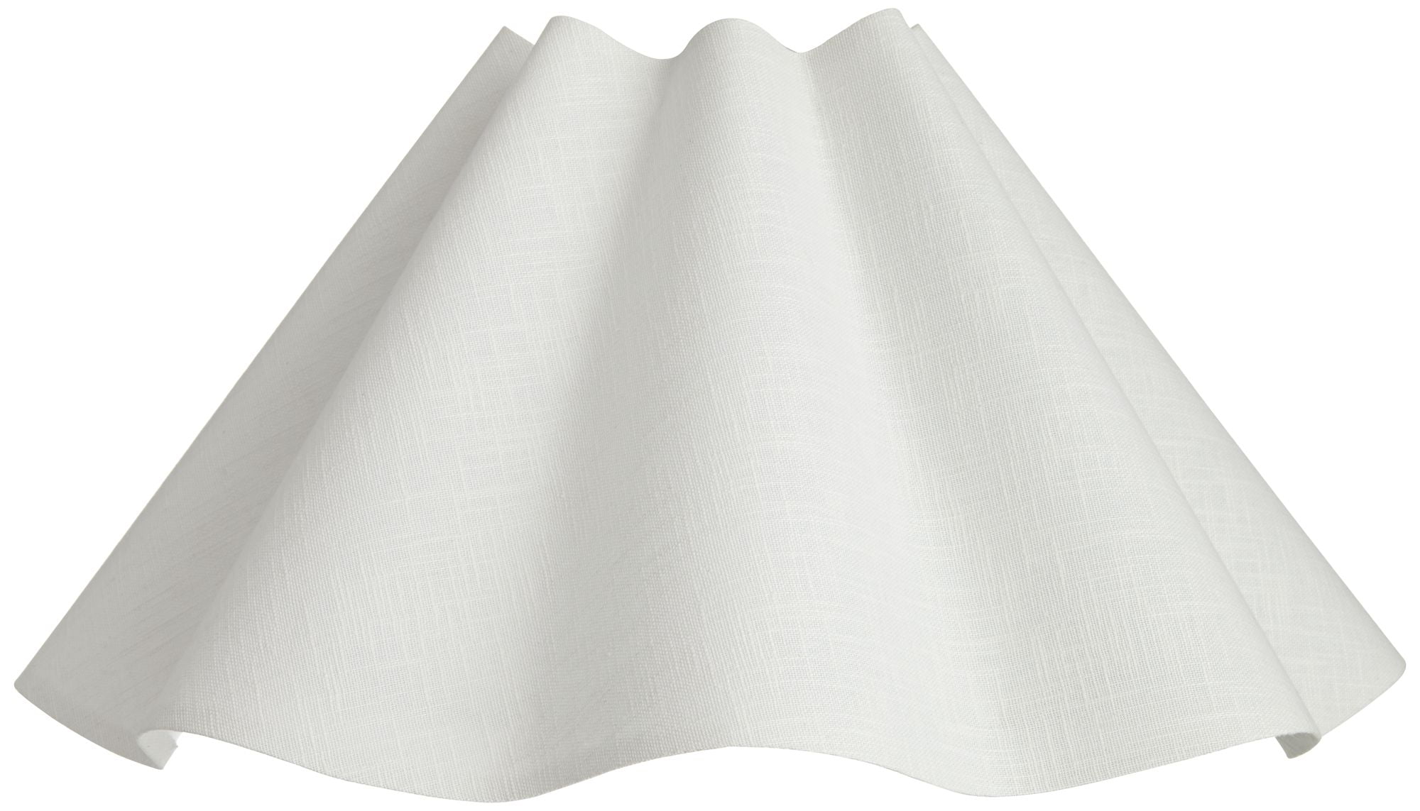 Large White Wave Empire Linen Table Lamp Shade