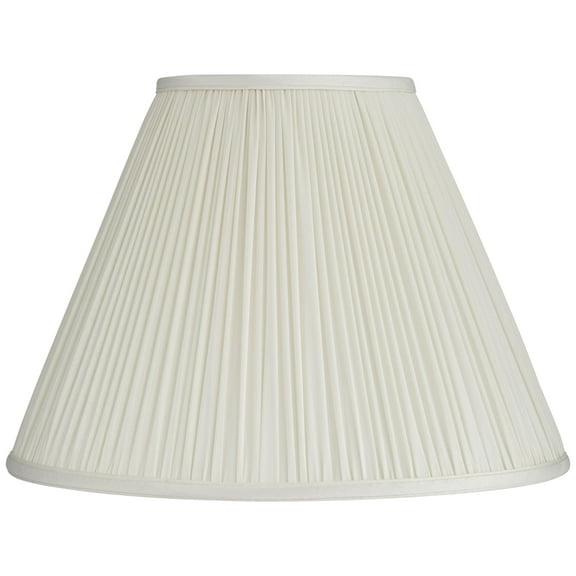 Springcrest Beige Mushroom Pleated Medium Empire Lamp Shade 7" Top x 16" Bottom x 12" Slant x 11.25" High (Spider) Replacement with Harp and Finial
