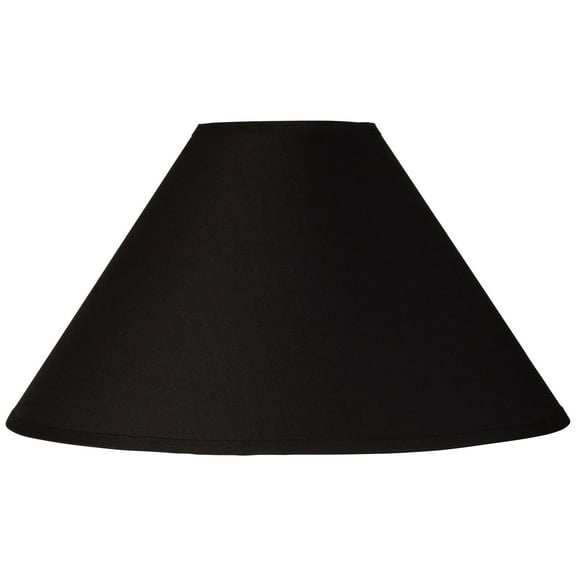 Springcrest Black Large Chimney Empire Lamp Shade 6" Top x 19" Bottom x 12" Slant (Spider) Replacement with Harp and Finial