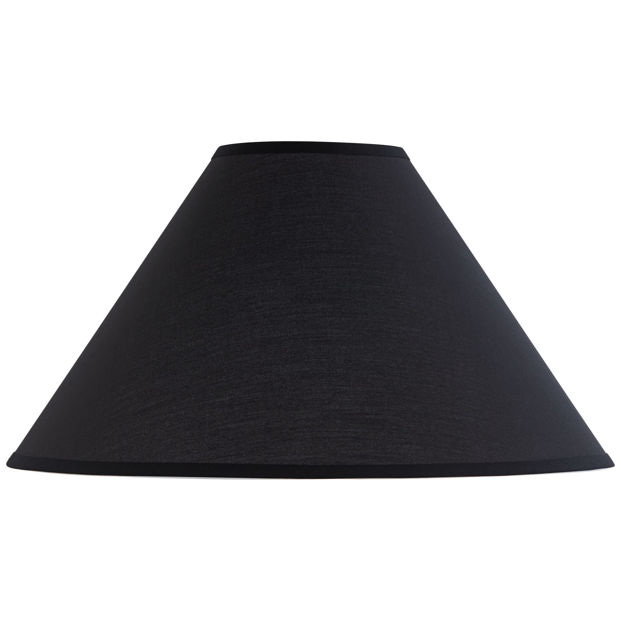 Springcrest Black Large Chimney Empire Lamp Shade 6" Top x 19" Bottom x 12" Slant (Spider) Replacement with Harp and Finial