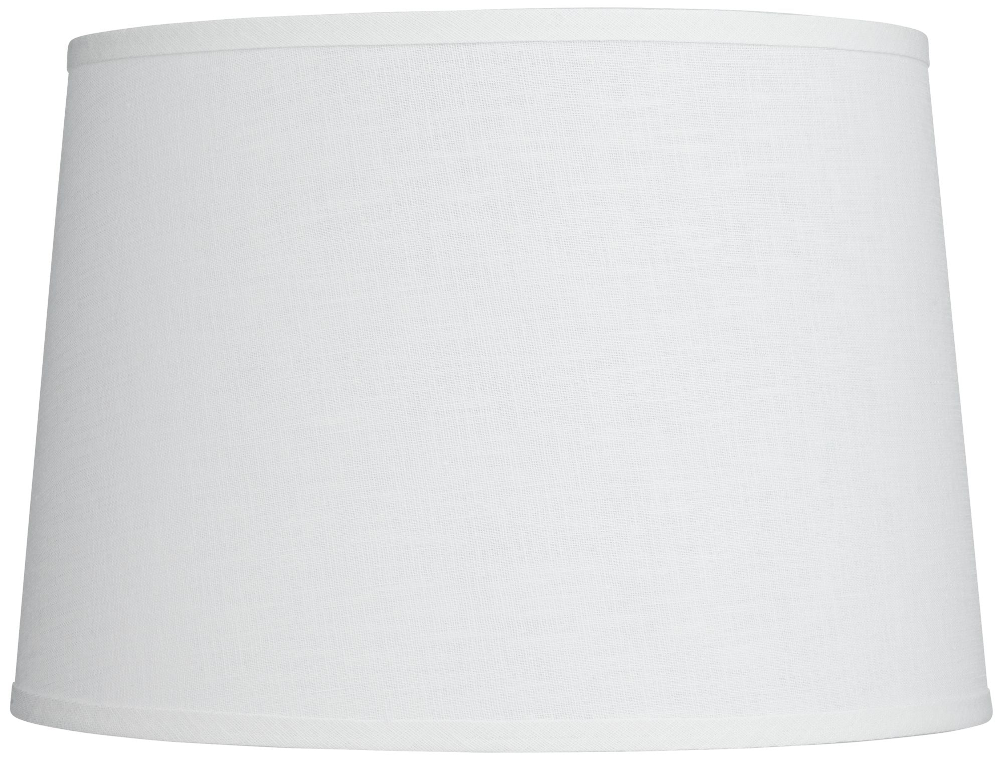 Springcrest Collection Hardback Tapered Drum Lamp Shade White Medium 14" Top x 16" Bottom x 11" High Spider with Replacement Harp and Finial Fitting