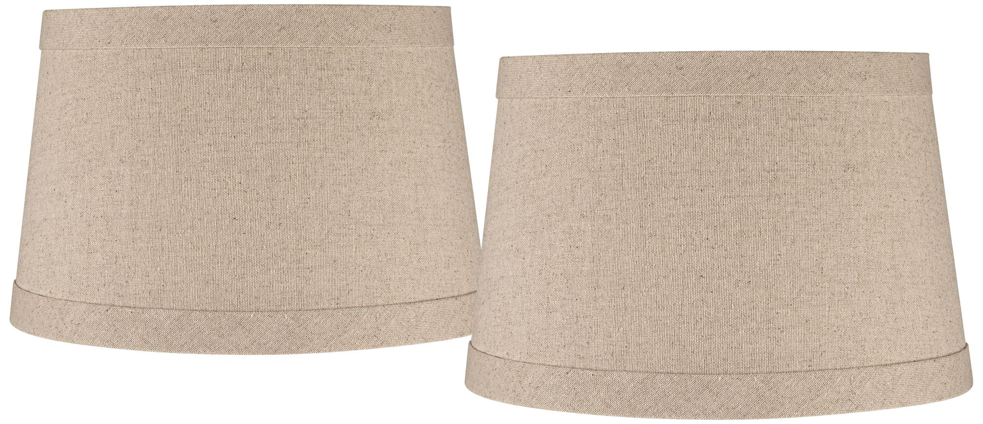 Springcrest Collection Set of 2 Hardback Drum Lamp Shades Natural Small