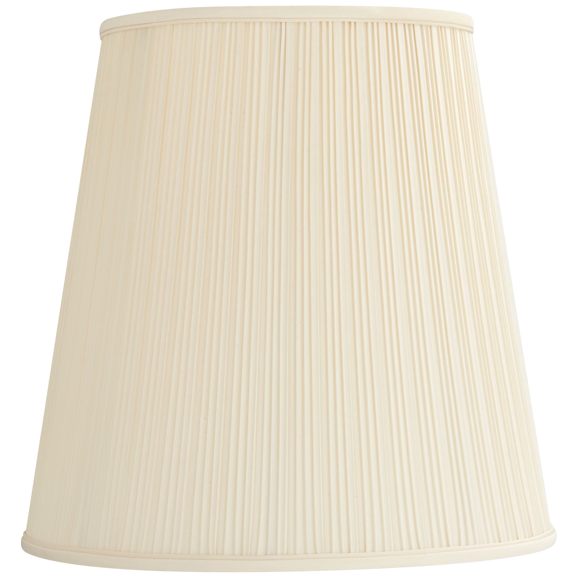 Springcrest Creme Mushroom Pleat Large Lamp Shade 12" Top x 18" Bottom x 18" Slant x 17.75" High (Spider) Replacement with Harp and Finial