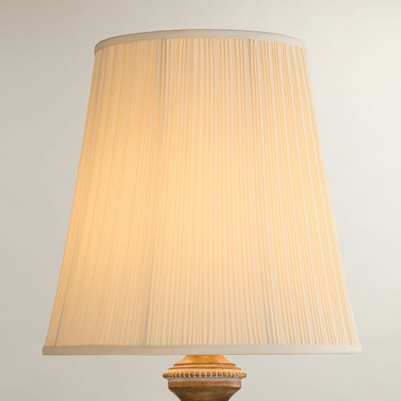 Springcrest Creme Mushroom Pleat Large Lamp Shade 12" Top x 18" Bottom x 18" Slant x 17.75" High (Spider) Replacement with Harp and Finial