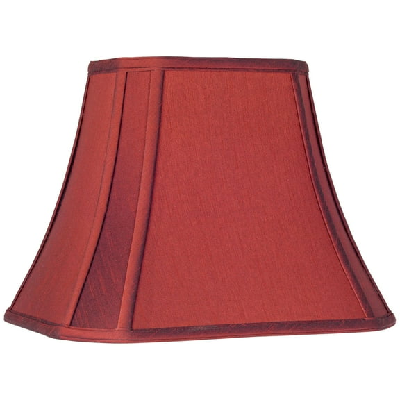Springcrest Crimson Red Cut-Corner Medium Lamp Shade 8" Wide and 6" Deep at Top x 14" Wide and 11" Deep at Bottom x 11" High (Spider) Replacement