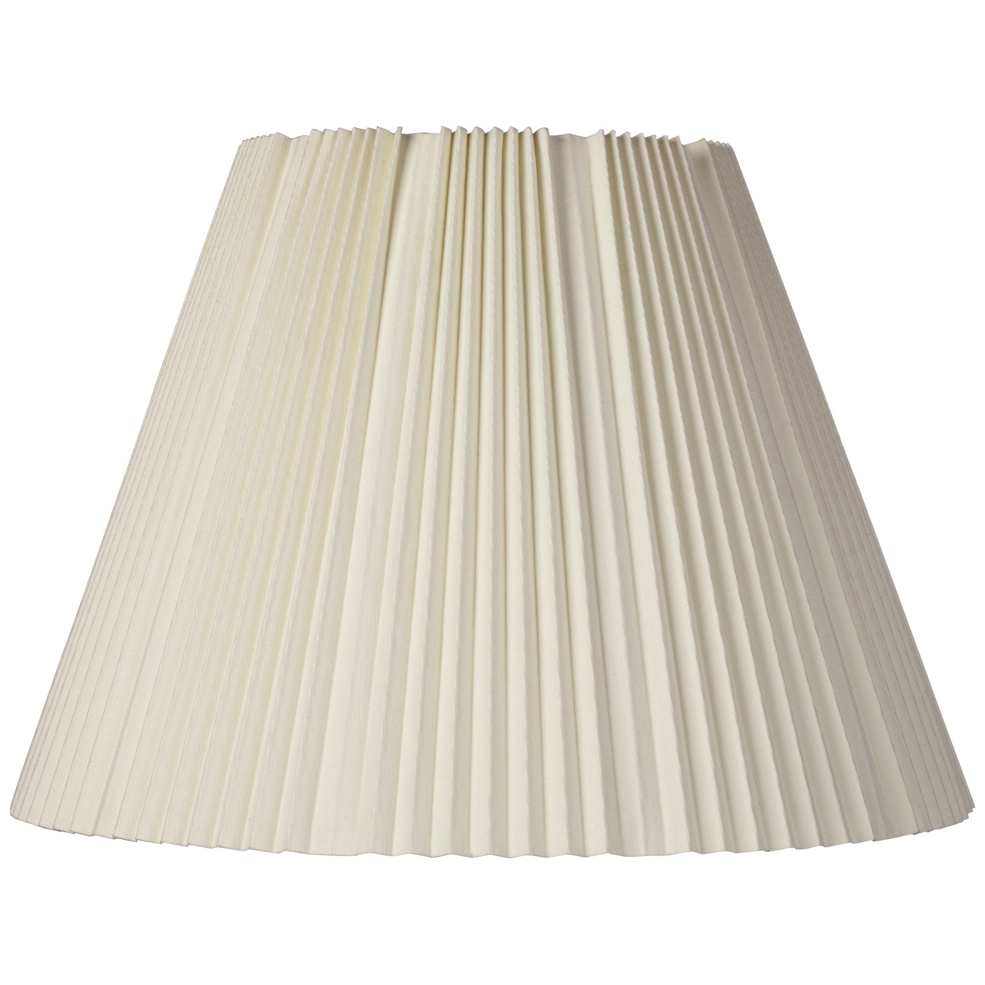 Springcrest Eggshell Pleated Large Empire Lamp Shade 9" Top x 17" Bottom x 11.75" High x 12.25" Slant (Spider) Replacement with Harp and Finial - image 1 of 6