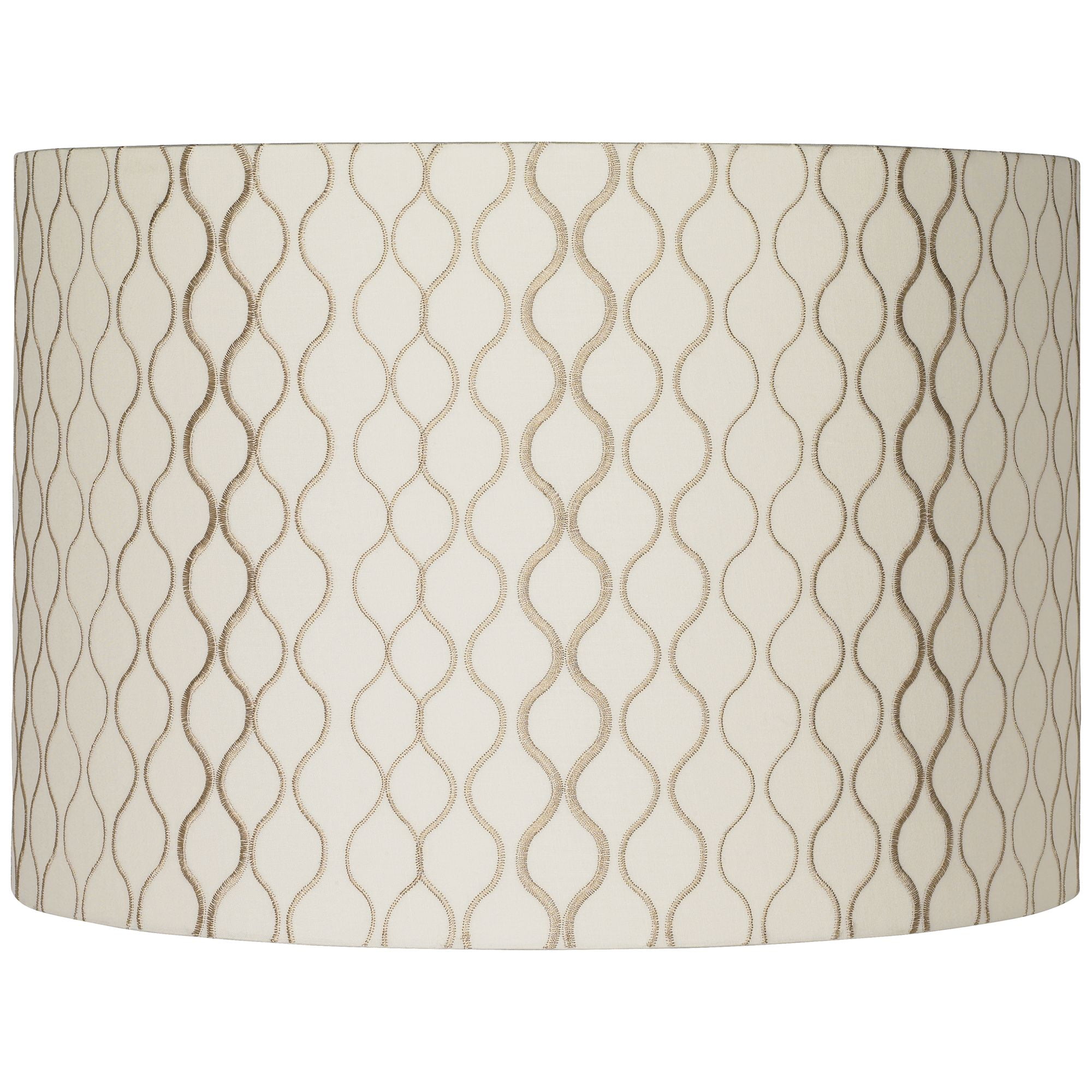 Springcrest Embroidered Hourglass Medium Lamp Shade 16" Top x 16" Bottom x 11" High (Spider) Replacement with Harp and Finial