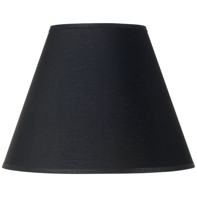 Springcrest Empire Lamp Shade Black Fabric Large 9" Top x 18" Bottom x