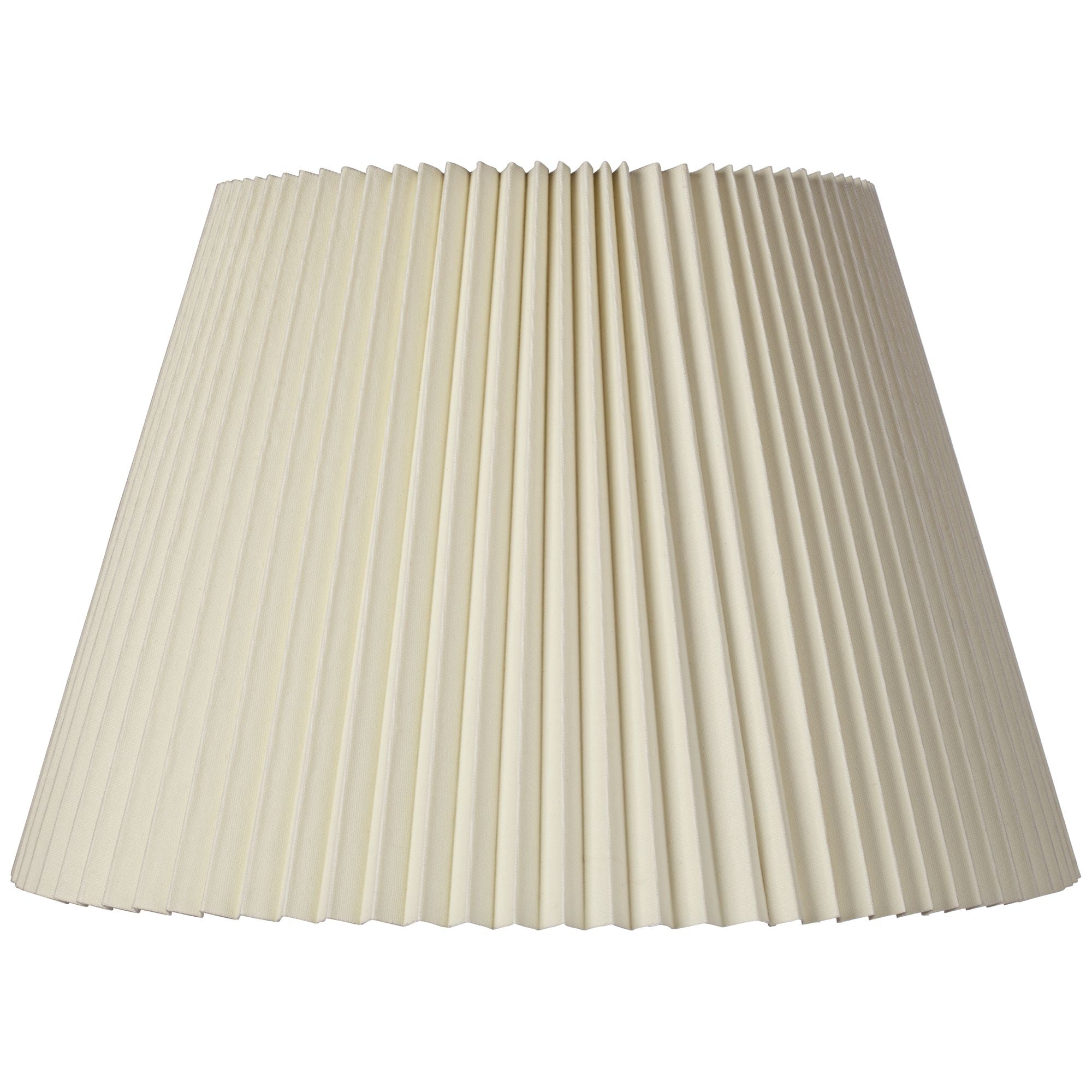 Springcrest Empire Lamp Shade Ivory Knife Pleated Large 11" Top x 18" Bottom x 12" High Spider Replacement Harp and Finial Fitting